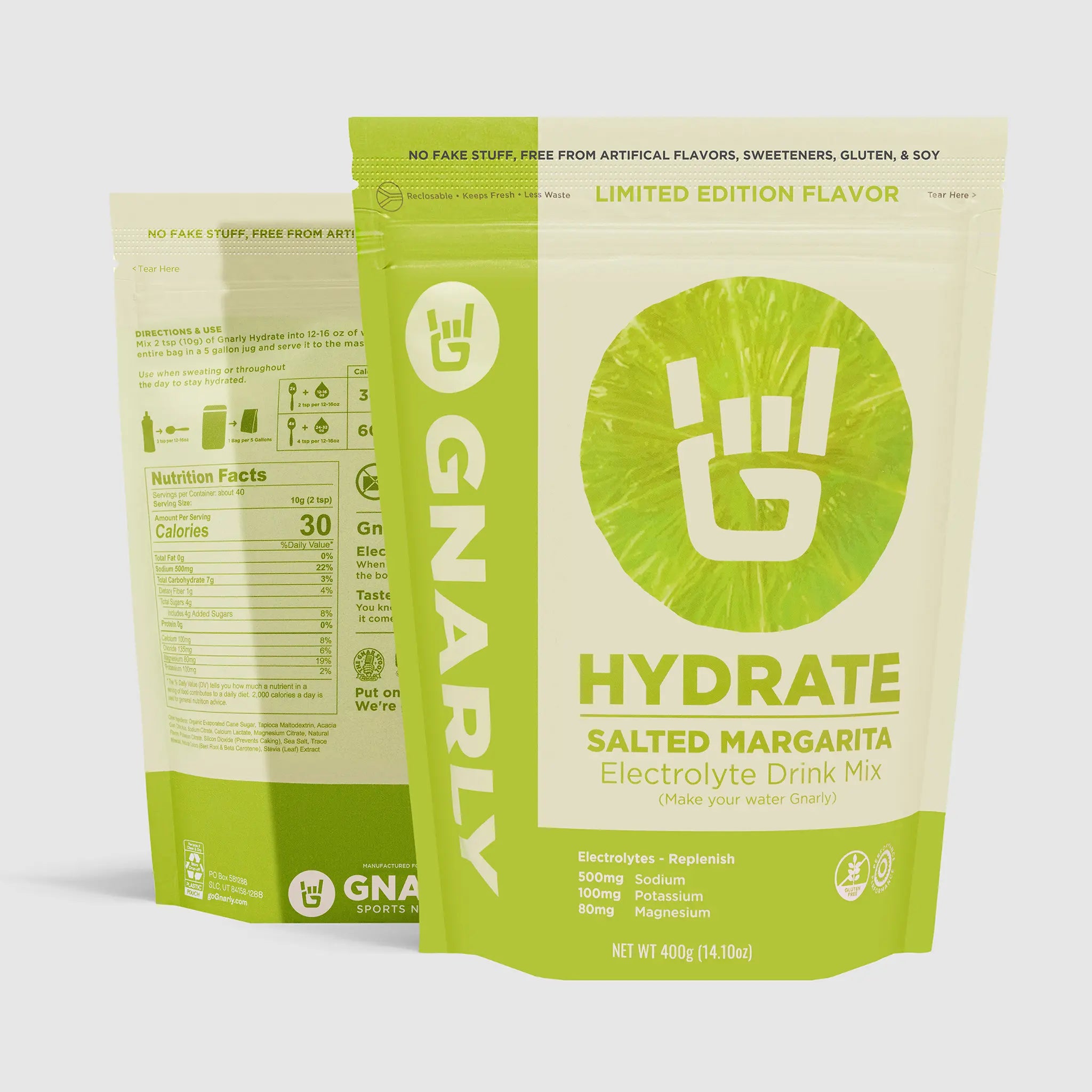 Gnarly Hydrate Salted Margarita (extra sodium) - Gnarly Nutrition