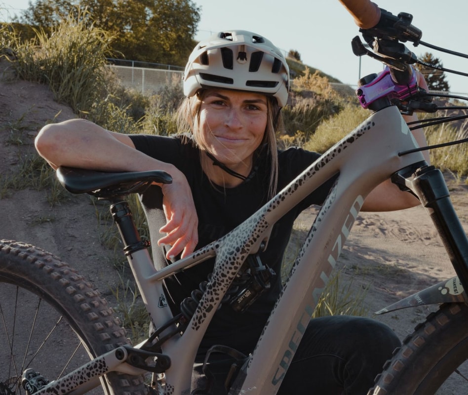 Blake Hansen with her bike